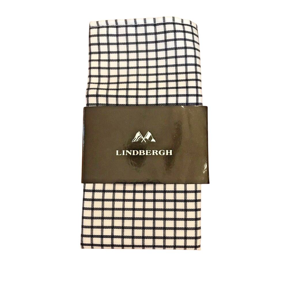 New Lindbergh Mens Pocket Square Blue White Check Folding Instructions